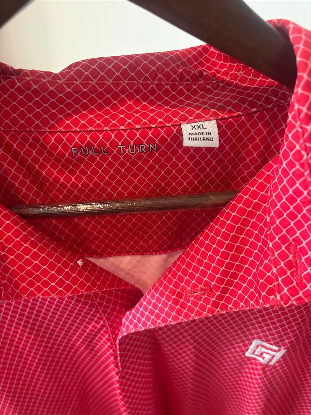 Red Men’s Performance Polo - Picture 3 of 4